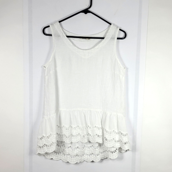 Valentina Naldi Linen Top #653 Size S - Picture 1 of 10